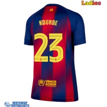 Barcelona Jules Kounde #23 Replica Home Shirt Ladies 2025-26 Short Sleeve